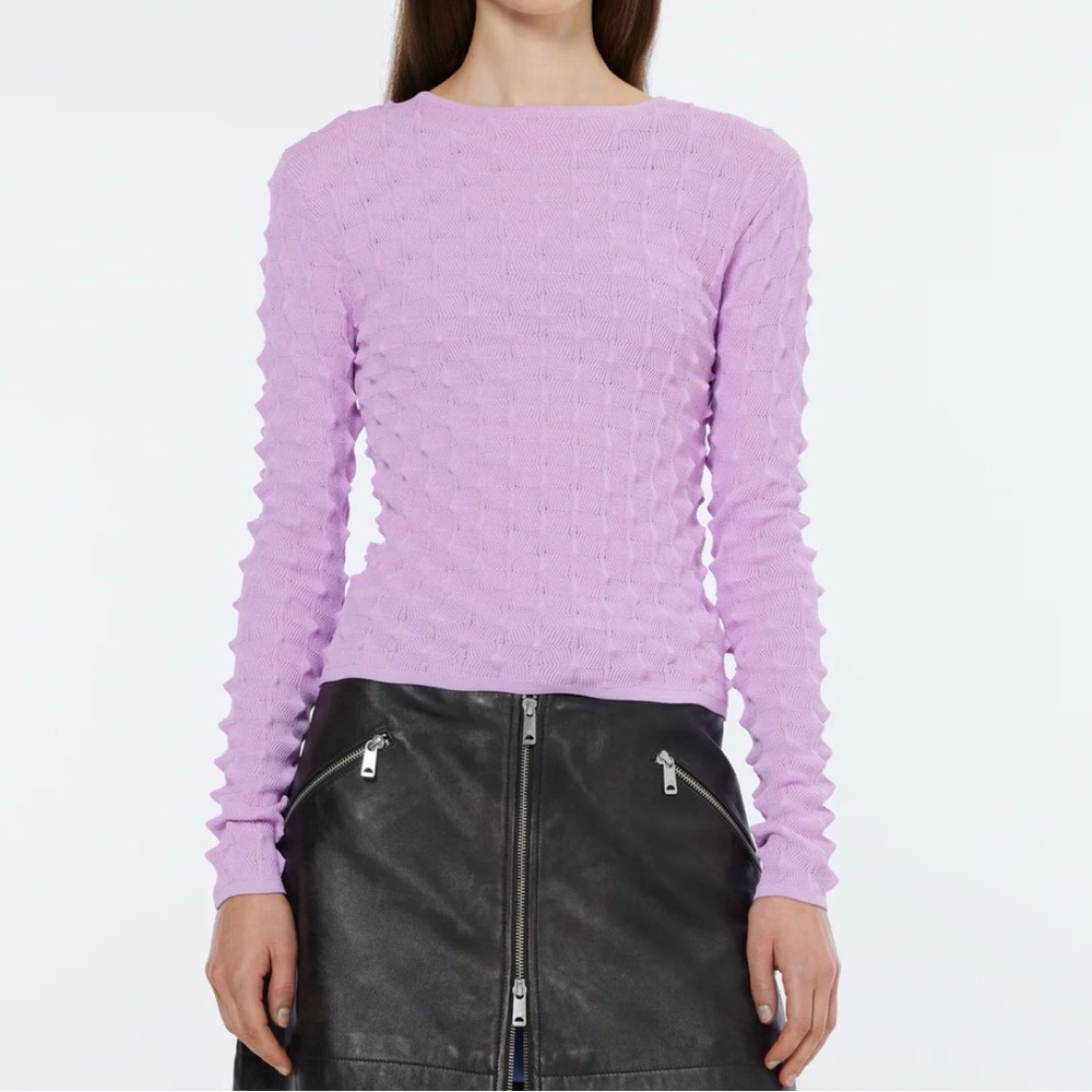 Scotch Soda Pink Iris Textured Women's Sweater